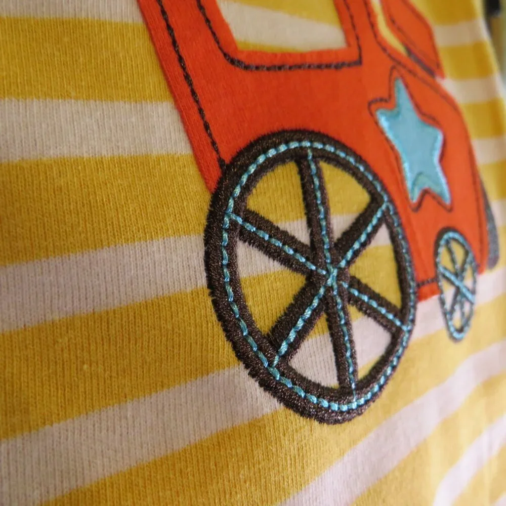 Baby Train Bodysuit Embroidered & Brown Shorts 6mts Jumping Beans 100% cotton